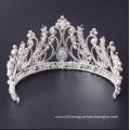 Silver Plated Pearl Beauty Women Crown Alloy Tiara